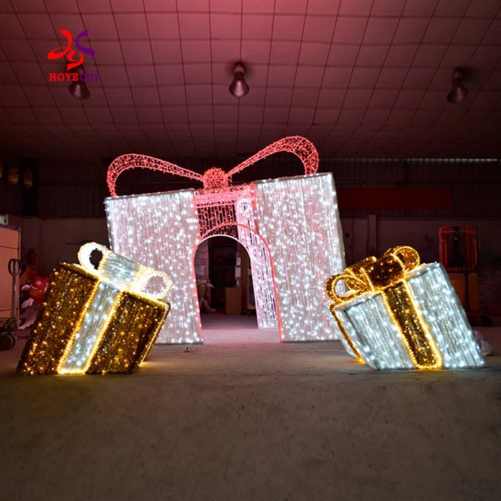 three set arch gift box lights