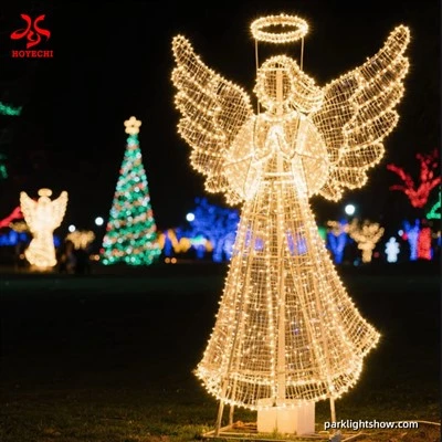 맞춤형 방수 3D Angel Motif Light Hoyechi LED Park Light Show