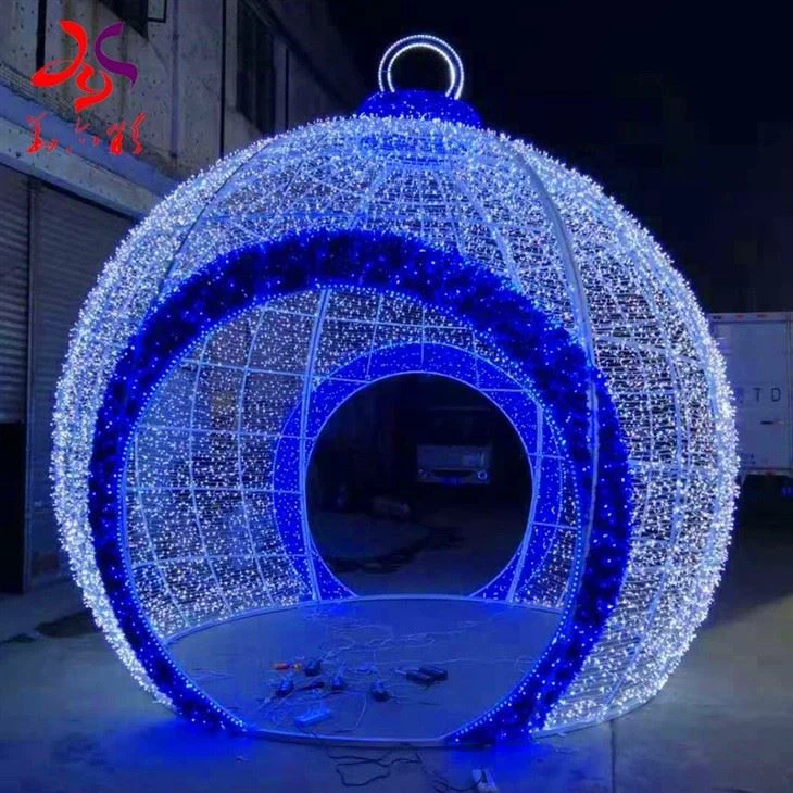 Street Motif Light Large LED Ball Motif String Lights Outdoor Christmas Decoration Motif Lights